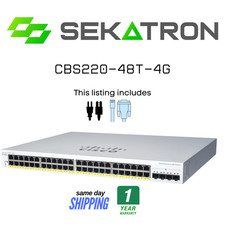 ♻️ Cisco Refresh CBS220-48T-4G 48-Port Gig Switch w/ 4x1G SFP Uplinks ⚡Fast Ship picture