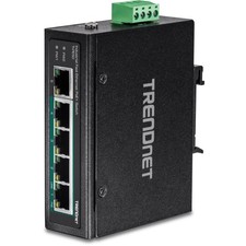 5-Port Industrial Unmanaged Fast Ethernet PoE+ DIN-Rail Switch picture