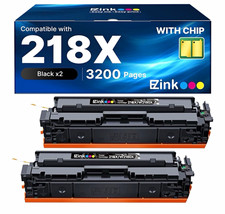 EZ Ink 218X/W2180X Black Compatible Toner 2-Pack w/ Chip for HP Laser picture