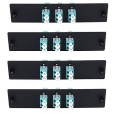 6 Fibers LC To LC OM3 Duplex Multi Mode Patch Panel Coupler Adapters 4 PCS picture