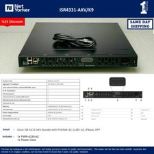 Cisco ISR4331-AXV/K9 - ISR 4331-SEC/K9 Router NO CLOCK ISSUE - Same Day Shipping picture