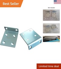 Elegant Silver Rack Ears for 1U Ubiquiti Devices - Reliable Quality Included picture