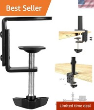 Secure Black C-Clamp Monitor Mount - Heavy-Duty Tabletop Stand for Ergonomics picture