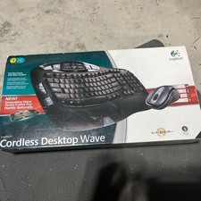 Logitech Cordless Desktop Wave Pro Keyboard and Laser Mouse No Receiver Open Box picture
