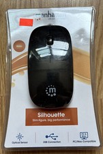 Black Manhattan Silhouette Wired Optical Mouse. Condition New. picture