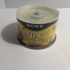 NOS SONY 50 Pack CD-R 80 Minute Blank 700MB 1-48X Recordable Disc New Sealed picture