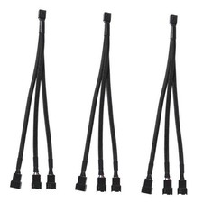 3CS 3 Way PWM Fan Splitter Cable,3 Way 4 Pin PC Fan Extension Cable, PWM 3 PCS picture
