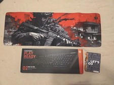 ​New CyberPowerPC RGB Gaming Keyboard, Mouse & Desk Mat Set (80x28cm/31.5x11