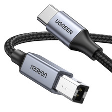 UGREEN USB B to USB C Printer Cable 3 FT, Nylon USB B to USBC Cable for MacBook picture