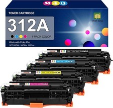 312A Toner Cartridges 4 Pack (with Chip) Replacement for 312A Toner Cartridge... picture