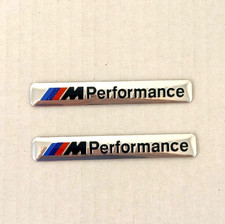 2 Pcs 3D Aluminum Emblem Sticker for M Performance BMW, Chrome picture