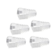 100 PCS Transparent Plastic RJ45 Ethernet Strain Relief Boots Network Wire picture