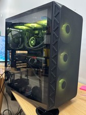 Custom Gaming PC Ryzen 5 7600X 32GB RAM 1TB SSD 1TB HDD RX 6800 Black - Used picture