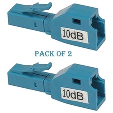 2x 10dB LC Fiber Optic Attenuator Connector Plug-In Single Mode Fixed Optical picture