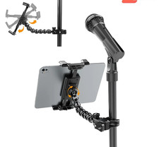 Flexible Microphone Music Stand Tablet Holder Compatible 4.7-15 Inch Device Moun picture