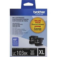 Brother LC103 Black High-Yield Ink Cartridges, Pack Of 2, LC1032PKS picture