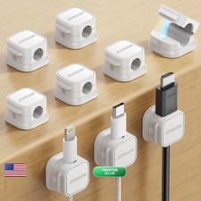 JOYROOM 9 Pack Magnetic Cable Clips Cord Organizer Wire Holder picture
