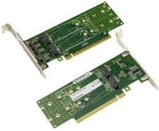 PCIe 4.0 x16 Controller Card For 4 M.2 NVMe M Key Dual Sided SSDs picture