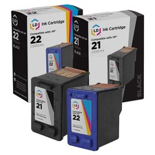 Replacement Ink Replacements for HP 21 & HP 22 (1 Blk, 1 Color, 2-Pk) picture