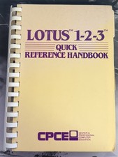 1986 Lotus 1-2-3 Quick Reference Handbook John Wiley & Sons CPCE Manual picture