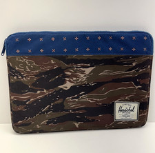 HERSCHEL Laptop Tablet Sleeve Case 11”X15” Tiger Camo Hyde Anchor Fleece Padded picture