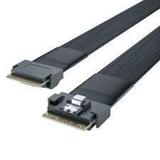 10Gtek 24G SlimSAS SFF-8654 to SFF-8654 Cable, PCIe4.0, 85-ohm, Compatible with picture