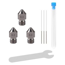 Aokin 3 Pcs 0.3mm Hardened Steel Nozzles MK8 Nozzles 3D Printer Nozzles and 3... picture