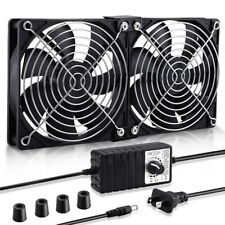 Enhanced Airflow 2 x 120mm Dual-Ball Bearing Fans with Speed Controller picture