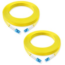 2 PCS 15m LC UPC To LC UPC Fiber Optic Patch Cord Duplex Single Mode OS2 SMF picture