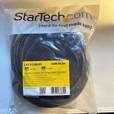StarTech.com 100ft CAT6 Ethernet Cable - Black Snagless Gigabit - 100W PoE UTP picture