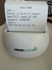 Memobird G2 Thermal Printer Black and White Mini Pink Picture Note Printer Cord picture