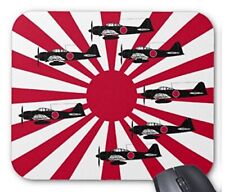 Zero Fighter and Rising Sun Flag Mouse Pad Photo Pad World Fighter Series A thic picture