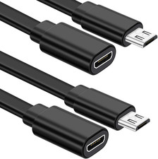 Sumind 2 Pack Micro USB Extension Cable 10 Ft/ 3 Meters Male to Female Extender  picture