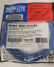 TRIPP LITE N201-014-BL CAT-6 GIGABIT SNAGLESS MOLDED PATCH CABLE 14ft LOT OF 5 picture