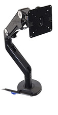 Humanscale M8 Black Single Monitor Desktop Clamp Mount Arm SOR4843M8 picture
