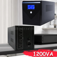 1200VA 720W Backup UPS Uninterruptible Power Supply 4 Outlet LCD Display Battery picture