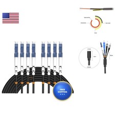 Jeirdus 60M 4 Core LC-LC Outdoor Armored Fiber Optic Cable 9/125 Singlemode picture