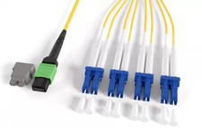 SF Cable 2m MTP OS2 to LCU 4 Duplex Single-Mode 8 Fibers OFNP Breakout Cable ... picture