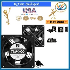 2pc 120mm AC Network Cabinet Fans 110V Server Cooling Aluminum Slim picture