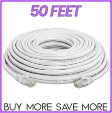 White Cat6 Patch Cable Ethernet RJ-45 Cat6 Cord Internet LAN Network Wire LOT picture