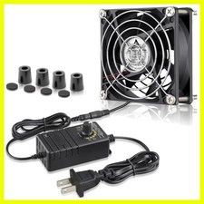 Efficient 80mm Computer Fan with Speed Controller for Electronics Cooling picture