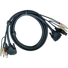 2L-7D02UI ATEN 6ft USB DVI-I Single Link Keyboard/Video/Mouse (KVM) Cable Sch ~D~ picture