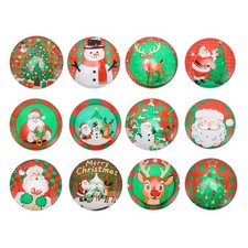 Christmas Decor Christmas Red Green Plaid Fridge Magnetic Decorative Stickers picture