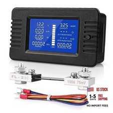 DC Multifunction Battery Monitor Meter, 0-200V 0-100A LCD Display Digital picture