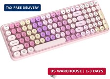 Colorful Wireless Bluetooth Keyboard (Rainbow Pink) picture