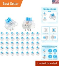 Keyboard Switches, 50 Pcs 3 PIN Blue Keyboard Clicker Replacement Dustproof M... picture