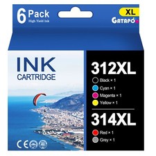 312XL 314XL High Yield Ink Cartridges Compatible for Epson XP-15000, 6PK picture