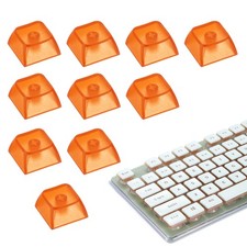 10Pcs XDA Profile Keycap Set PBT Mechanical Numeric Keypads, Clear Orange picture