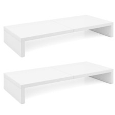 2 Pack 20 inch Monitor Stand Riser, Wood Monitor Stand for Desk Organization. picture