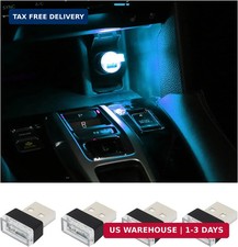 Augeny 4 PCS USB LED Car Interior Atmosphere Lamp, Plug-in USB Decor Night Light picture